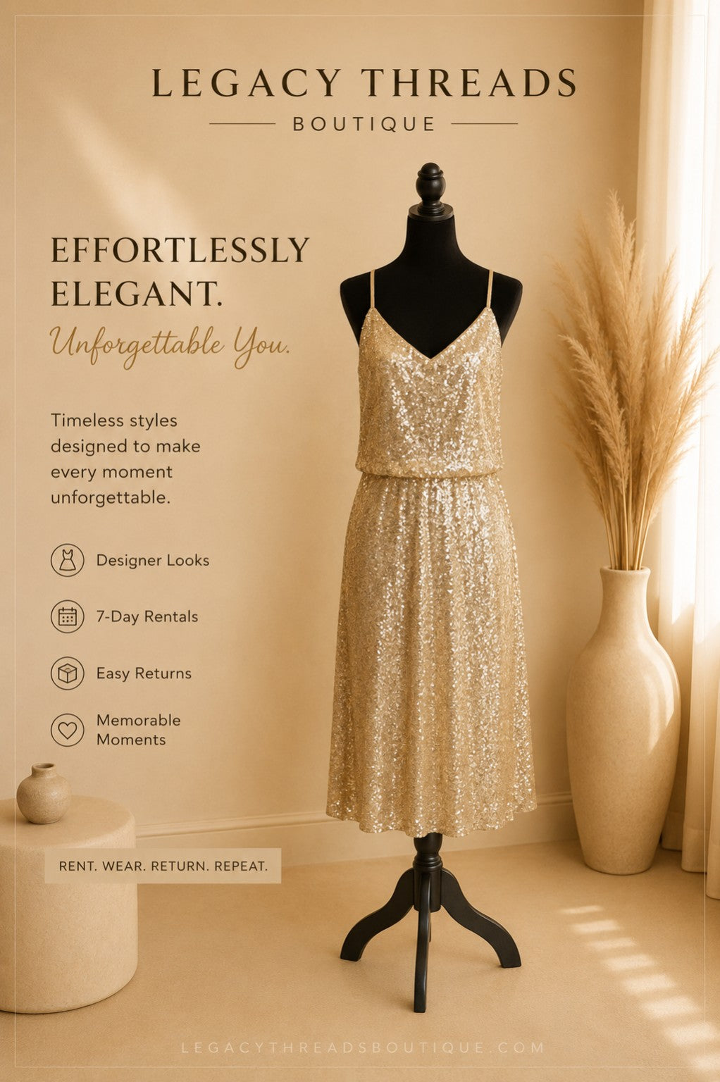Golden Hour Glam Dress