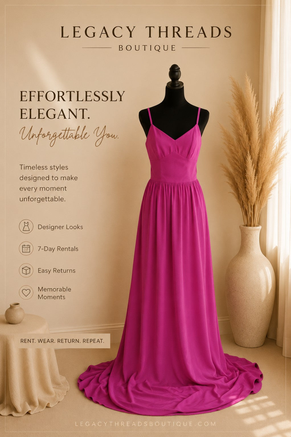 Fuchsia Allure Gown