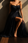 Midnight Elegance Tulle Gown